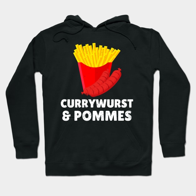 Currywurst & Pommes Bratwurst Fastfood Hoodie by Foxxy Merch